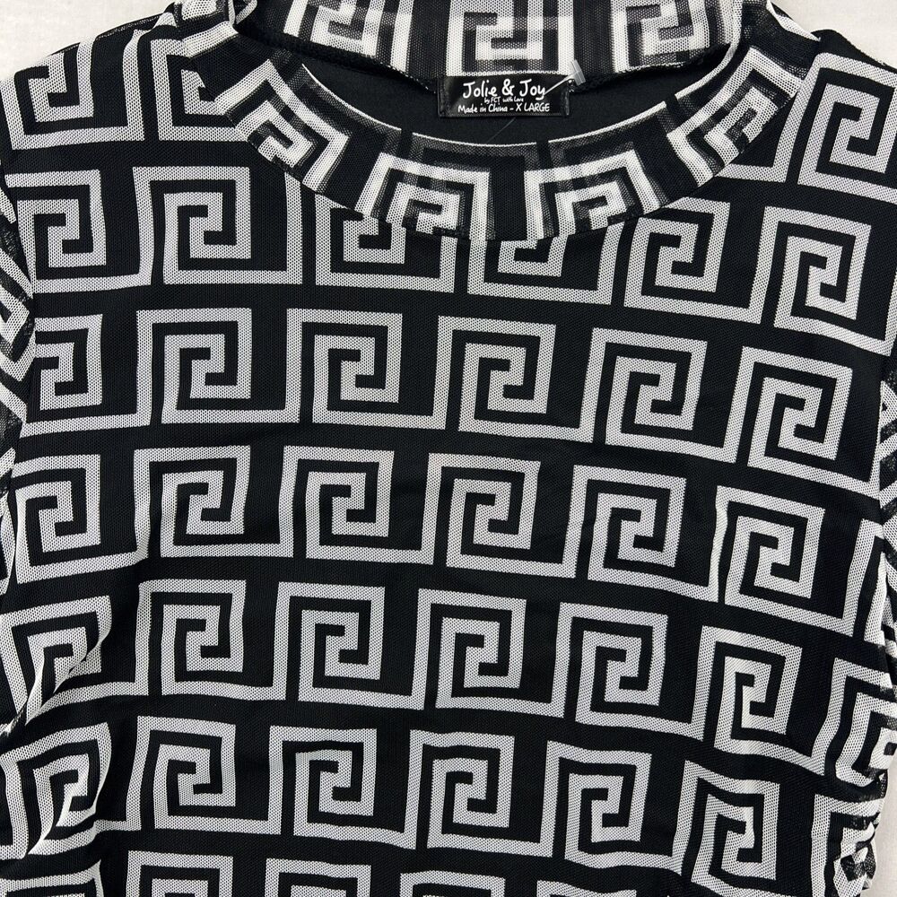 Jolie & Joy by FCT With Love Greek Key Ruched Bodycon XL